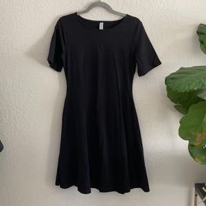 Black Swing Dress with Pockets
